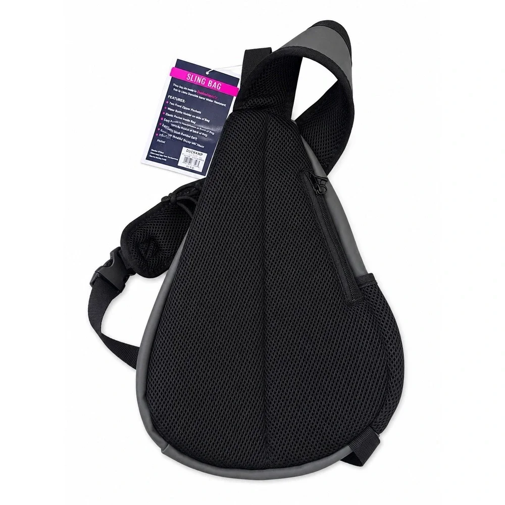 Duchamp London Sling Bag Charcoal Gray NWT Water Resistant Crossbody $79.50